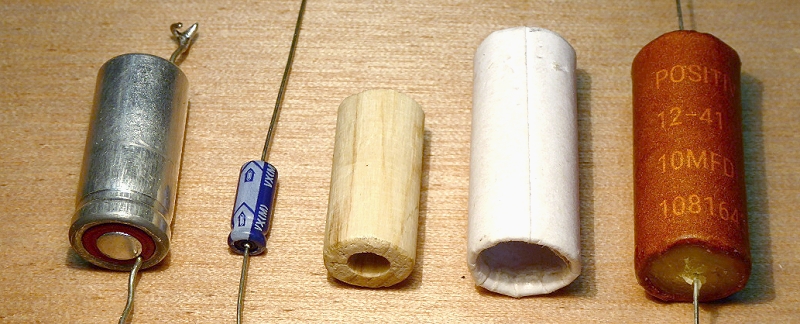 Components of re-stuffed capacitor