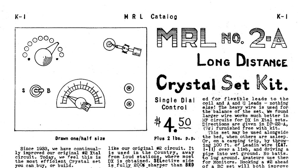 MRL 1963 catalog entry