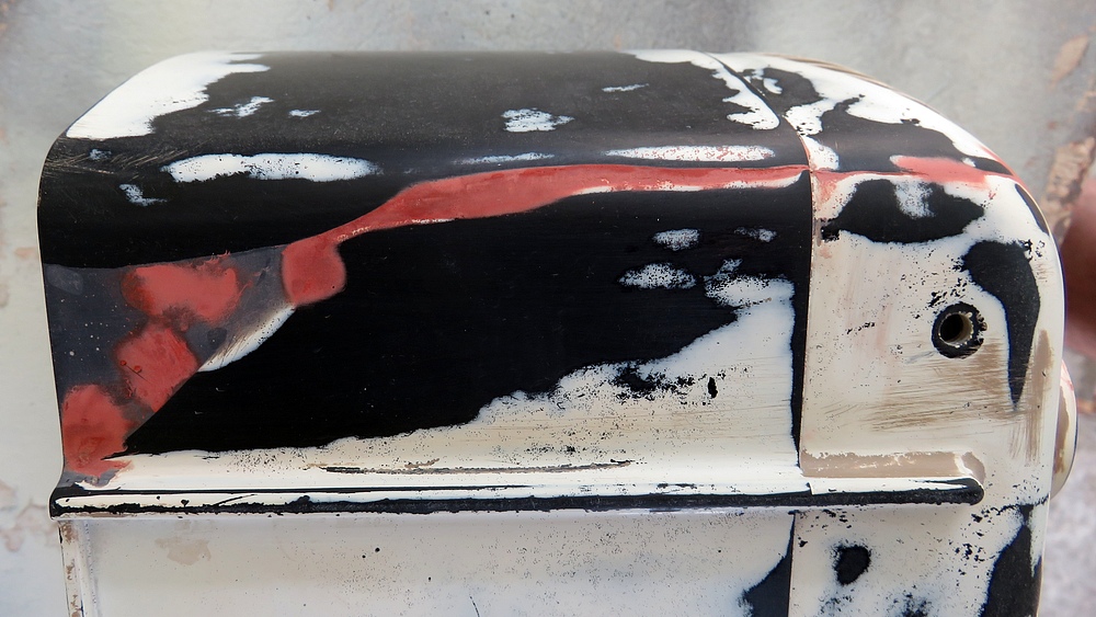 Sanded cabinet