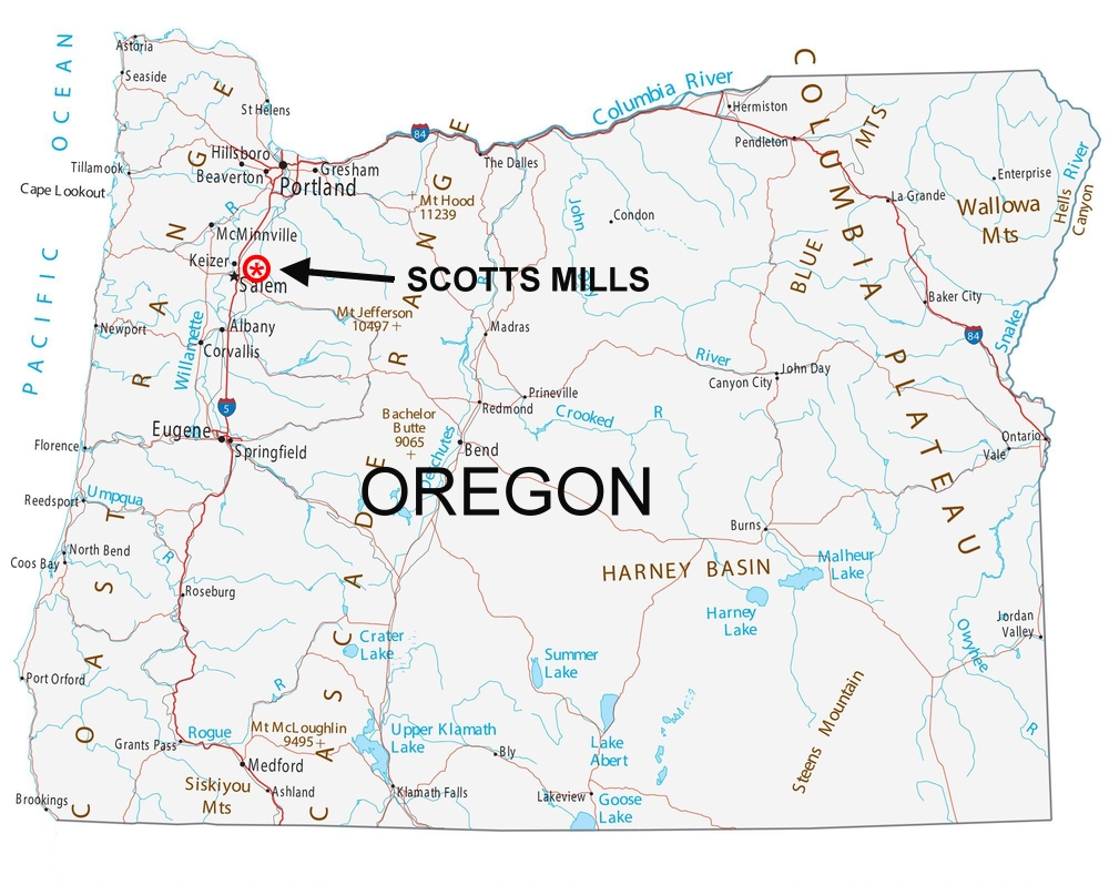 Map of Oregon