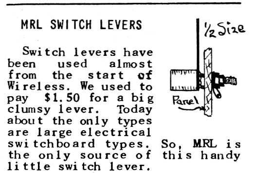 MRL switch lever drawing