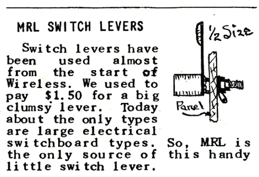 MRL switch lever drawing