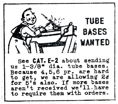 Tube bases wanted