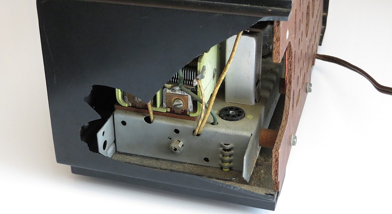 Side of radio broken