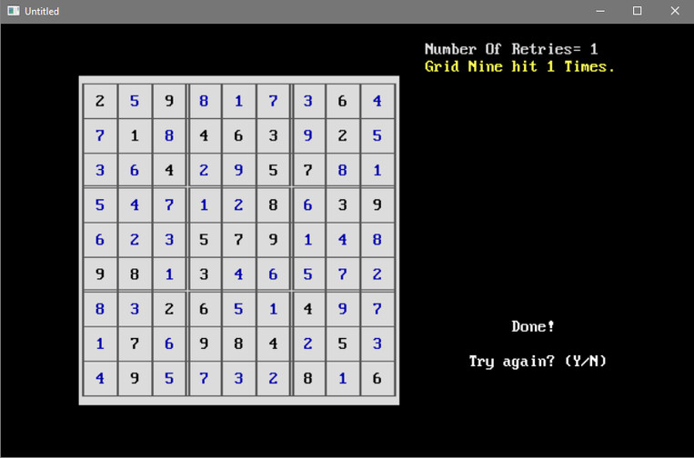 QuickBASIC Sudoku