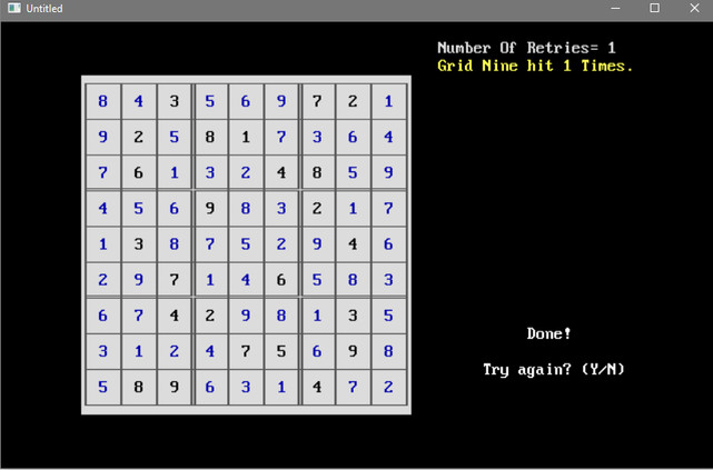 QuickBASIC Sudoku