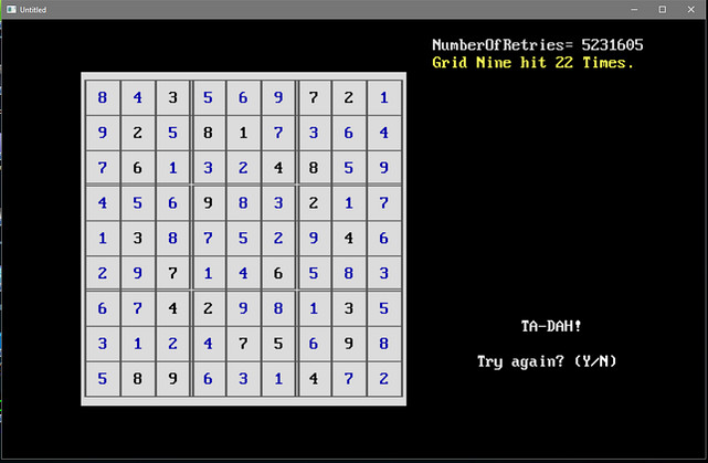 QuickBASIC Sudoku